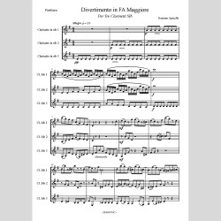 Divertimento in F major, for three clarinet by Gaetano Apicella