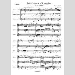 Divertimento in Mib maggiore, per tre Clarinetto di Gaetano Apicella