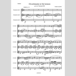 Divertimento in G minor, for three clarinet by Gaetano Apicella