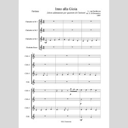 Ode to Joy by L. van Beethoven - Trasc. for 4 clarinet's by Francesco Di Domenico