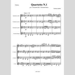 Quartet No. 1, for 4 Clarinets by Gaetano Apicella