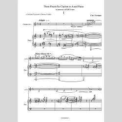 Three Pieces for Clarinet in A and Piano by Ciro Ferrigno