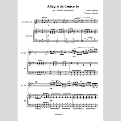 Allegro da Concerto, for Clarinet and Piano by Gaetano Apicella and Francesca Apicella