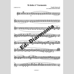 Si dolce è 'l tormento by C. Monteverdi, arr. for Trombone or Corno and Pianoforte by Antonio and Paolo Reda