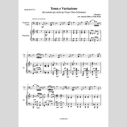 Tema e variazione op.18 di J. Brahms, arr. for Corno o Trombone and Pianoforte by Antonio e Paolo Reda