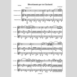 Divertimento per tre clarinetti, di Giuseppe Maucione