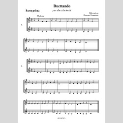Duettando, 32 duetti progressivi per due clarinetti, di Giuseppe Carannante